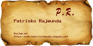 Patrisko Rajmunda névjegykártya